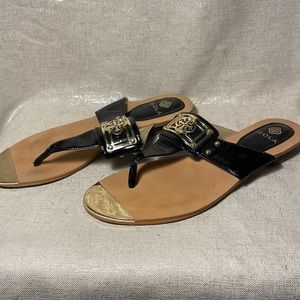 ISOLA LEATHER FLIP FLOP SANDALS